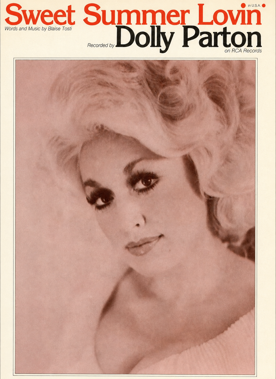 Dolly Parton sur la partition de Sweet Summer Lovin’ en 1979